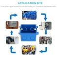 thumbnail image 4 of Minkissy 4Pcs Weatherproof Cable Wiring Box Blue PVC Connection Box for Electrical Cables Protection, 4 of 4