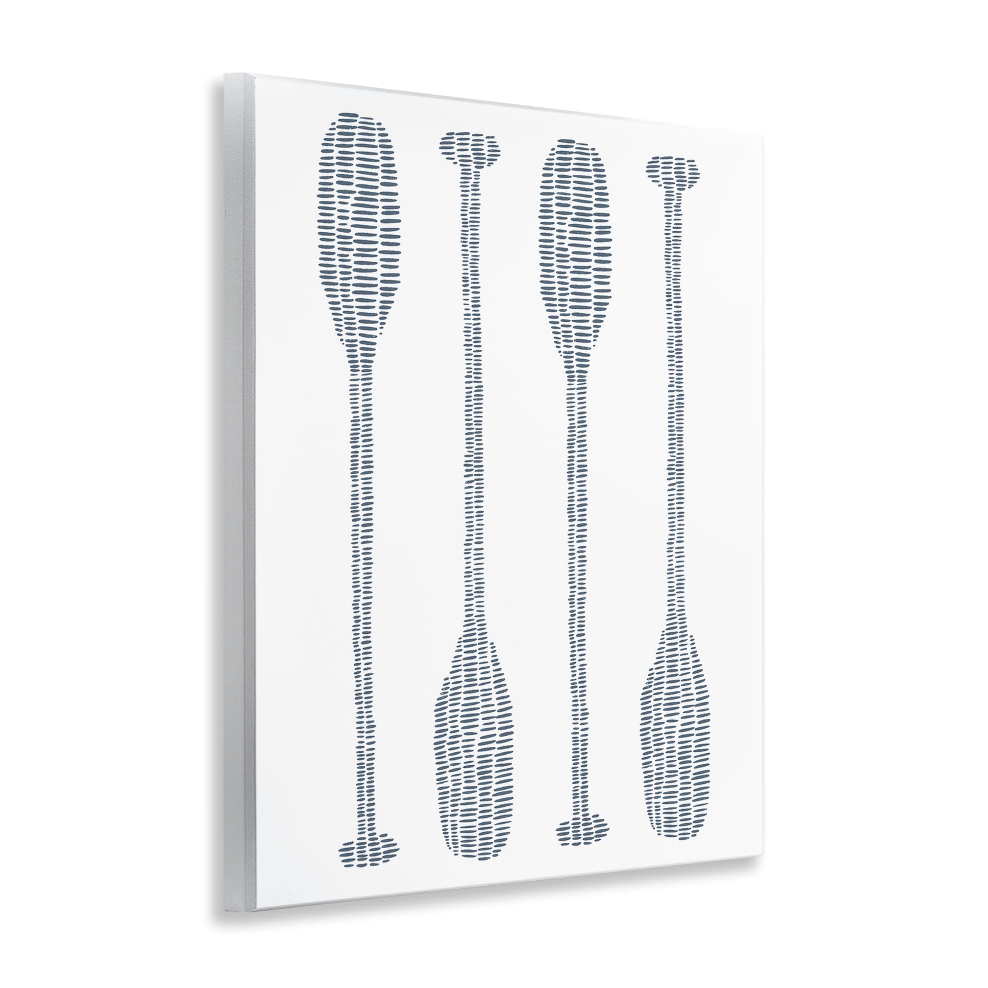 Stupell Industries Minimal Boat Oars Coastal Painting Unframed Art Print Wall Art, 11 x 14