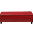 thumbnail image 5 of Red With Pu Leather Upholstery And Storage - 51.18" X 17.47" 16.09", Modern Design For Home Decoration 17.47"d 51.18"w 16.09"h, Chic Look, 5 of 5