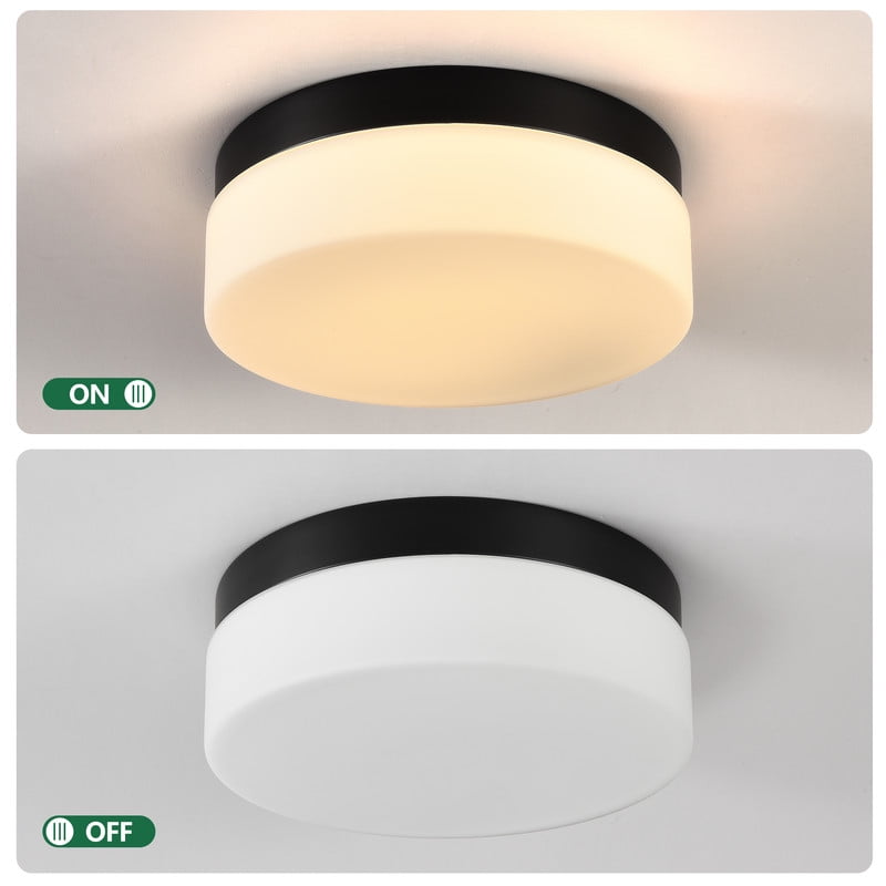 TICOZE 1 PACK LED Flush Mount Ceiling Light Fixture, Modern Kitchen Recessed Ceiling Lamp 24W 12 Inch Closet Round Surface for Bathroom Laundry Bedroom Hallway