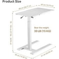 thumbnail image 3 of SIHOO D01 Medical Adjustable Tilt Overbed Bedside Table with Wheels Pneumatic Mobile Standing Laptop Desk Rolling Computer Cart Movable Bed Hospital Home Use（White）, 3 of 18