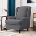 thumbnail image 2 of ATJIA 1 Piece Wingback Chair Covers Velvet Plush Wing Chair Slipcover Wing Back Chair Slipcovers Sofa Cover, 2 of 7