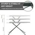 thumbnail image 5 of TOOLF Ironing Board, Iron Board with Heat Resistant Cover & Iron Rest, 7 Height Adjustable, 43x13 in, Gray, 5 of 7