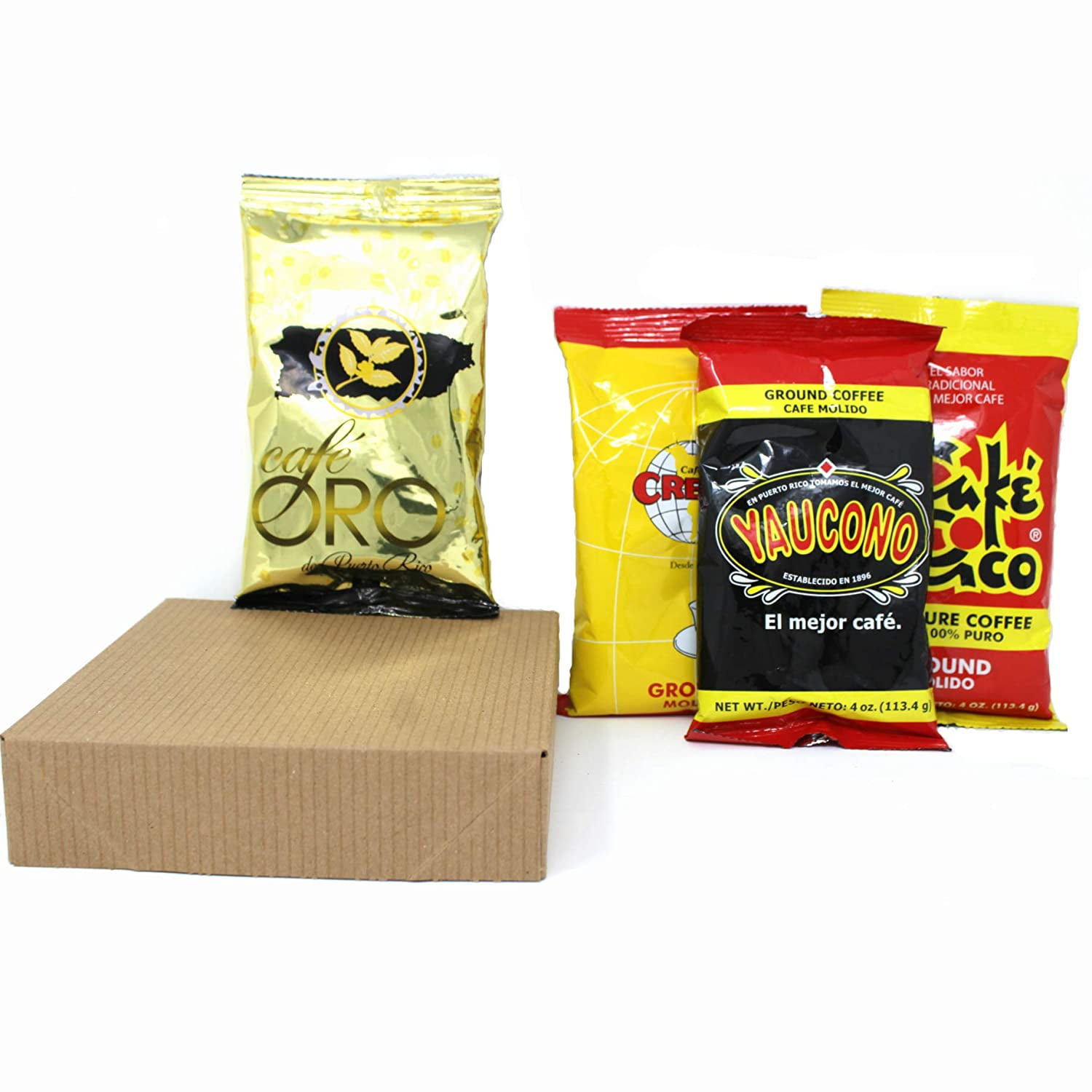 Puerto Rican Coffee Variety Sampler (4 packs of 4 oz. each)