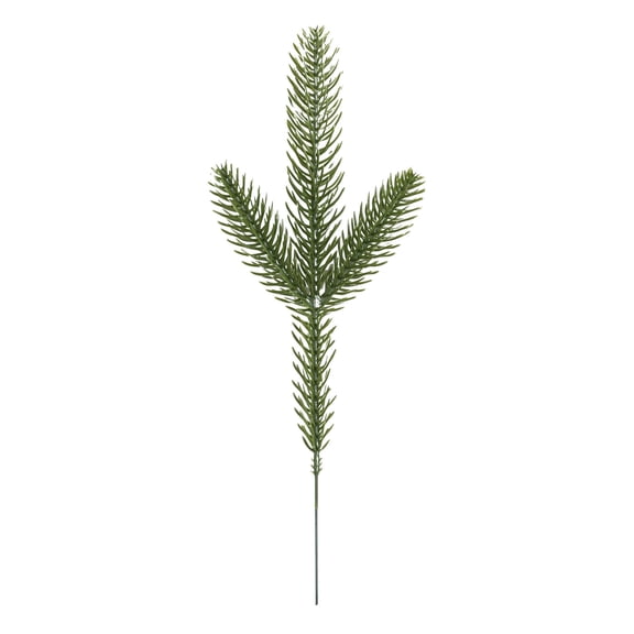 10 Pcs Flocked Artificial Pine Picks, 10.4 Inch 3‑Prong Faux Pine Sprigs, Snow‑Dusted Fake Pine Branches, Artificial Greenery Stems for Christmas Wreath, Garland, Xmas Tree DIY Holiday Decor