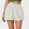 thumbnail image 2 of DHFJKG Women Bubble Shorts Casual Summer Loose Fit High Waisted Workout Athletic Comfy Loungewear Shorts With Pockets Trendy Bottoms, 2 of 5