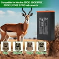 thumbnail image 3 of 2-Pack 5000mAh Replacement Battery Compatible with Moultrie Cellular Trail Cameras Edge, Edge Pro, Edge 2, Edge 2 Pro, USB-C & Solar Panels Charging, 3 of 6