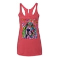 thumbnail image 3 of Colorful Beagle | Dogs Love You | Dean Russo Art Animal Lover Tri-Blend Racerback Tank Top, Vintage Red, Medium, 3 of 6