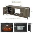 thumbnail image 3 of Costway Meuble Télé avec Foyer de 62 Pouces Console Multimédia Armoire avec Foyer Électrique de 23 Pouces pour Télé de 70 Pouces, 3 of 10