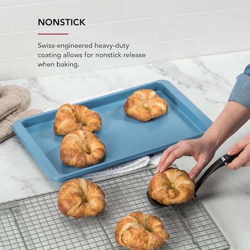10x15in Nonstick Aluminized Steel Baking Sheet, Blue Velvet