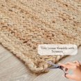 thumbnail image 4 of Handwoven Jute Area Rug 2x3 Feet, Natural Yarn Braided Reversible Rug, Rustic Vintage Beige Farmhouse Decor for Bedroom, Kitchen, Living Room, Entryway, Beige, 4 of 6