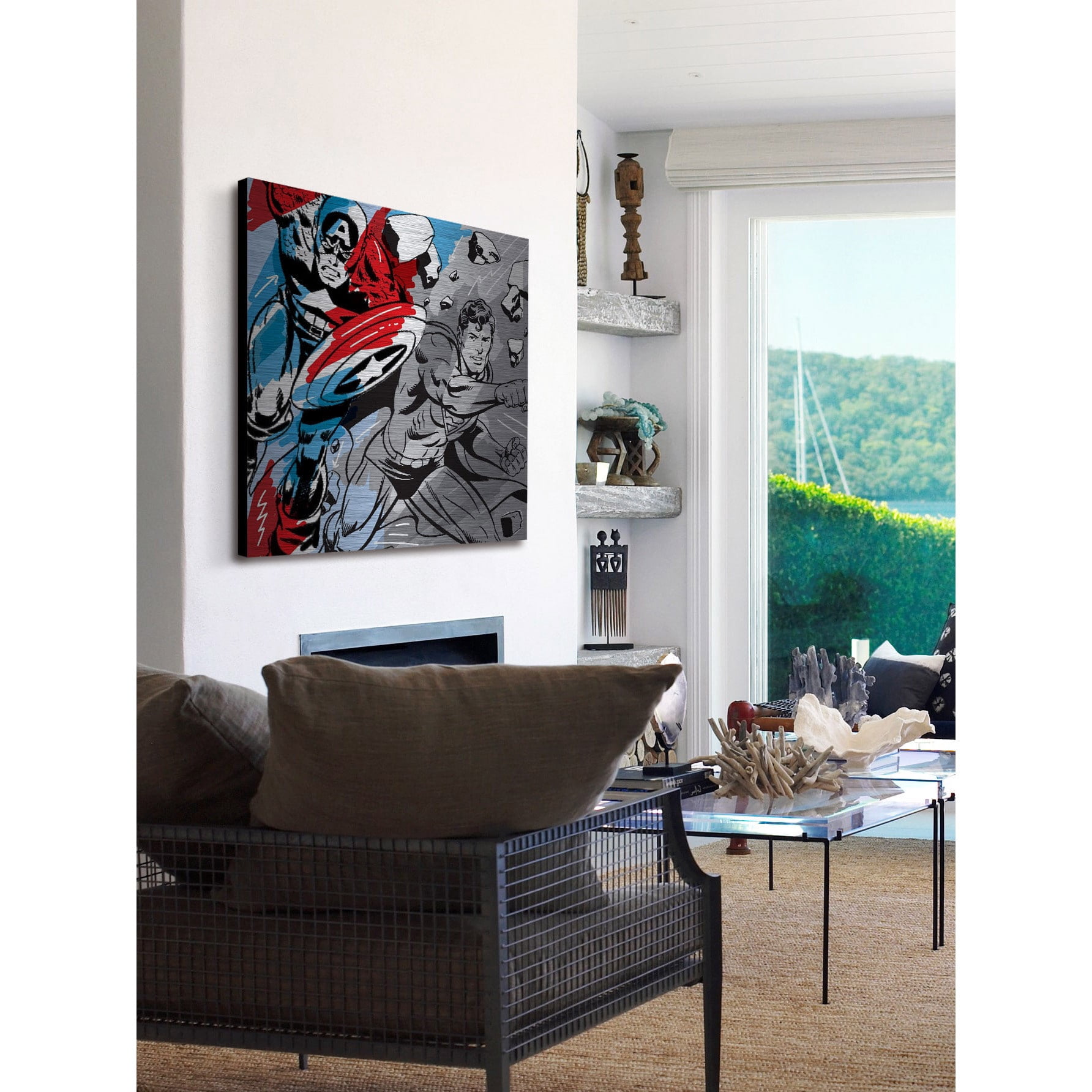 Marmont Hill "Versus" by Josh Ruggs Painting Print on Brushed Aluminum