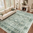 thumbnail image 1 of Alfombra de área HOMFINE 244 x 305 cm lavable antideslizante floral, 1 of 9