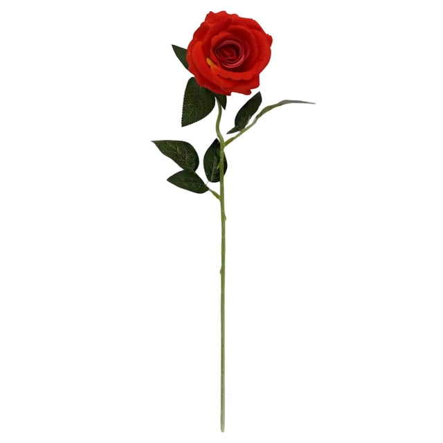 Chenmei Essentiels de Maison Mode Déco : Fleurs Artificielles Roses Réalistes Longues Roses Rouges Bouquet pour Centre de Table de Mariage Déco Maison et Saint-Valentin