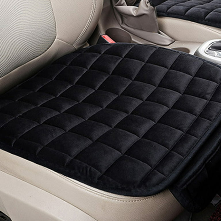 Jxzom Universal Car Seat Cover Plush Anti Slip Cushion Pad Mat Office Chair Soft Breathable Seat Cover Auto Interior Supplies, Size: One size, Gray