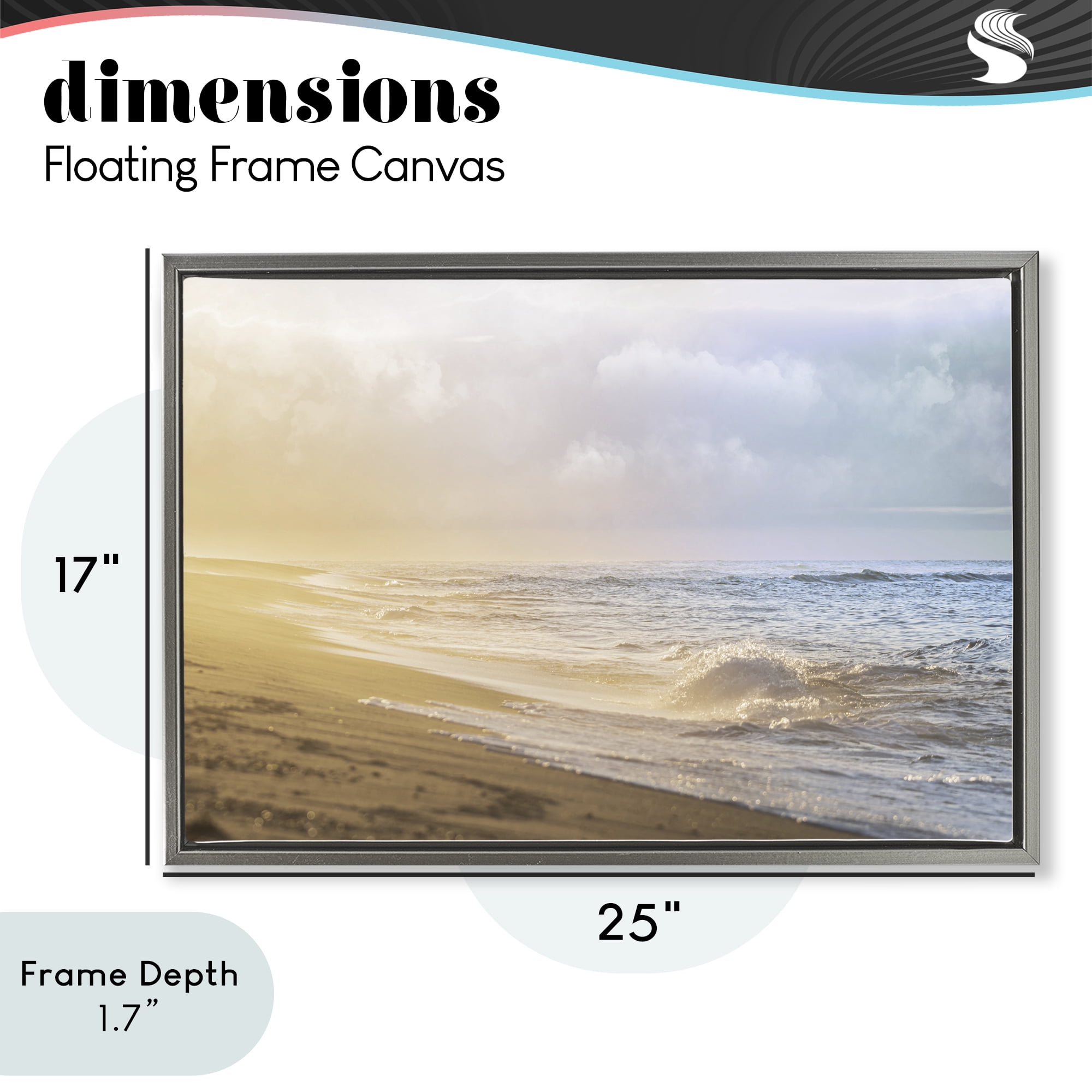 Stupell Industries Gentle Seaside Breeze Gray Framed Floater Canvas Wall Art, design by Marcus Prime