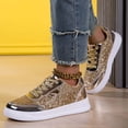 thumbnail image 5 of Women's Sequin Round Toe Platform Fashion Sneakers Casual Lace Up Glitter Bling Comfortable Walking Tennis Shoes Bedazzled Bride Wedding Party Trendy Shoes, 5 of 7
