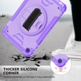 thumbnail image 5 of Dteck Rotating Hand Strap Shockproof Case for Samsung Galaxy Tab A9 Plus 11 Inch Tablet Case with Screen Protector Soft TPU Film, Purple, 5 of 7