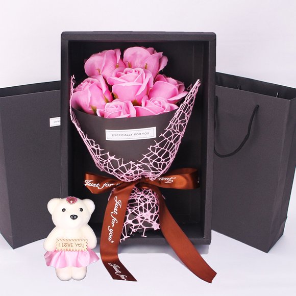 Kiplyki Wholesale Artificial Rose Flower Leaf Bridal Bouquet Wedding Home Decoration