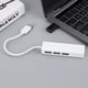 thumbnail image 1 of Hub de datos de 3 puertos USB3.0 RJ45 para computadora portátil iOS Mac Android (USB y tipo C), 1 of 6