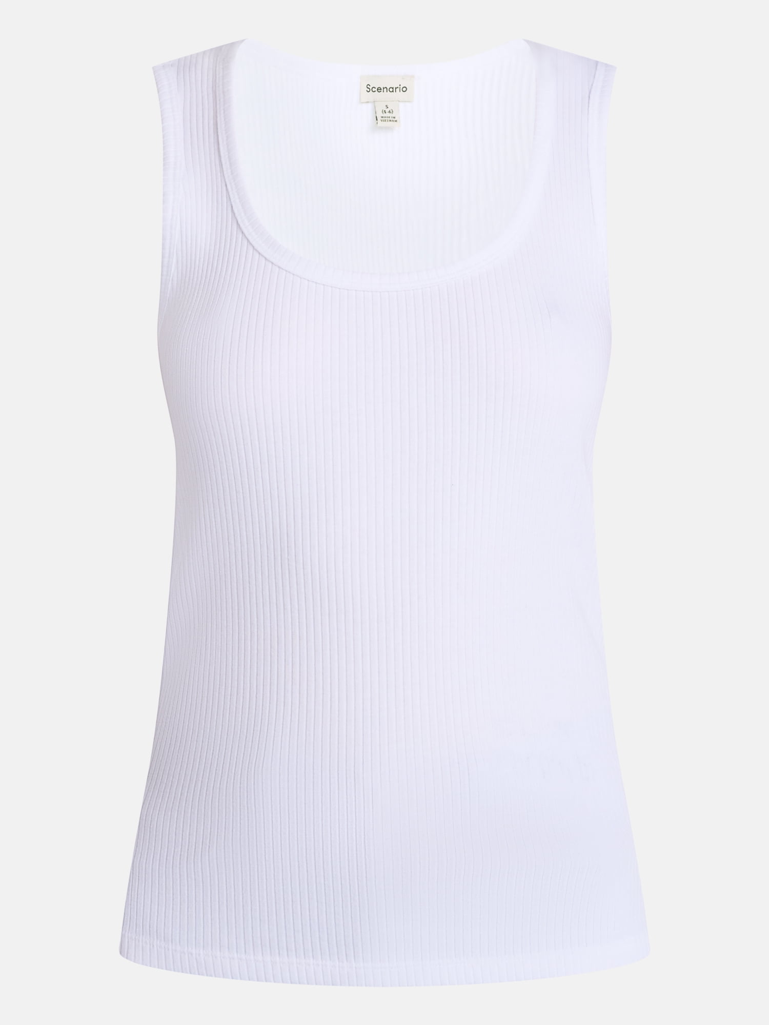 Scenario Women's Wide Ribbed Tank Top, Sizes XS-XXXL