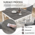 thumbnail image 4 of SESSLIFE Dining Table Set for 4, Counter Height Kitchen Table Set with Square Table and 4 Upholstered Chairs, Solid Wood Dining Room Set for 4, Space-Saving, Grey & White, 4 of 10