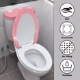thumbnail image 3 of HELLHERO Christmas Fits All Toilet Shapes Elastic Fabric Toilet Seat Lid Cover Set, Stretch Fit Machine Washable Toilet Seat Cover Set for Toilet, 3 of 5