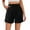 Black, variant on Women's High Waist Wide Leg Shorts Dressy Casual With Side Pockets Comfortable Summer Fashion Stretchy Trendy Lounge Outfits Black L Size