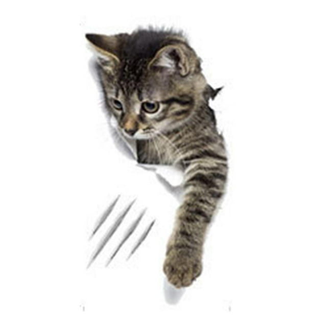 Pegatina de dibujos animados para inodoro, es para asiento de inodoro, bonita expresión Animal, funda para asiento de inodoro, calcomanías divert 16cmx32cm
