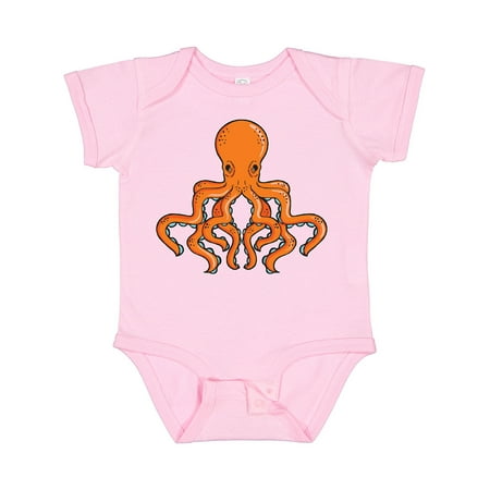 

Inktastic Orange Octopus Gift Baby Boy or Baby Girl Bodysuit