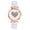 White, variant on Women's Elastic Strap Heart-Shaped Watch: Analog Quartz Watch with Heart-Shaped Dial Stainless Steel Strap Imitation Diamond Marker - for Gift