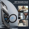 thumbnail image 4 of Magnetic for Samsung Galaxy Z Flip 4 Case with Ring Holder, [Hinge Protection] Built in Screen Protector & Camera Protection Slim Thin Hard PC Kickstand Shockproof Protective Case, Silver, 4 of 14