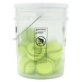 Athletic Works Set of 12 Softballs in Bucket, 12 inch, Yellow