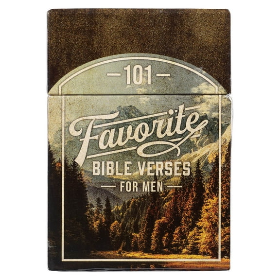 101 Favorite Bible Verses for Men, Inspirational Scripture Cards to Keep or Share