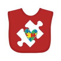 Inktastic Autism Puzzle Piece Autistic Spectrum Awareness Boys or Girls Baby Bib