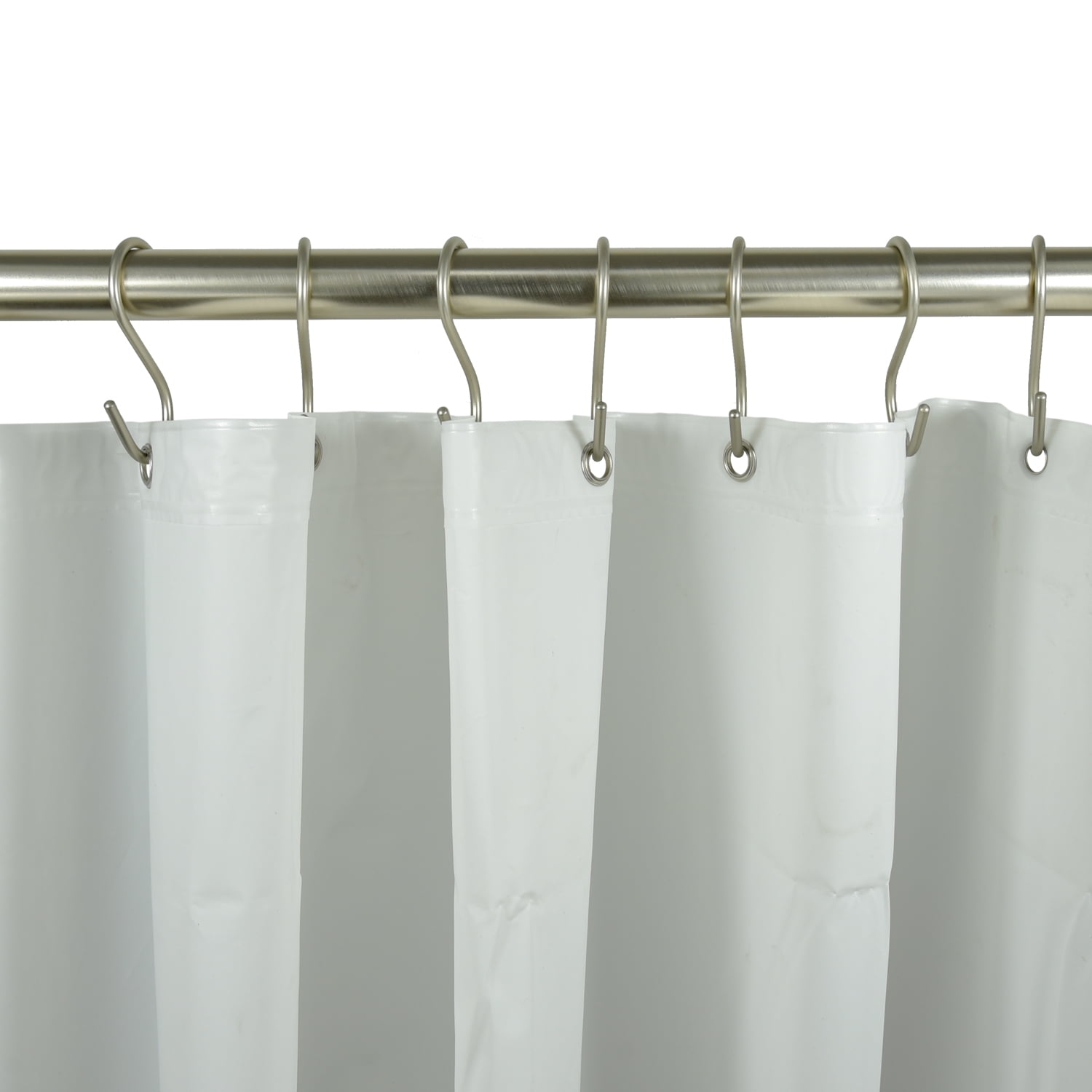 Mainstays Shower Curtain S-Hooks, Satin Nickel, 12Piece/Set, 100% Iron