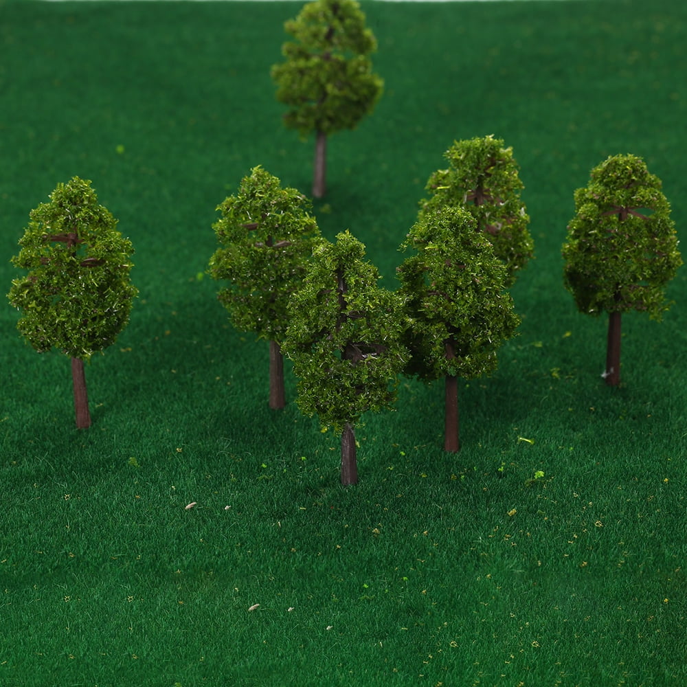 Details about   20pcs Green Tree Model Scenery Landscape 9cm Model Tree Mini House Decor 
