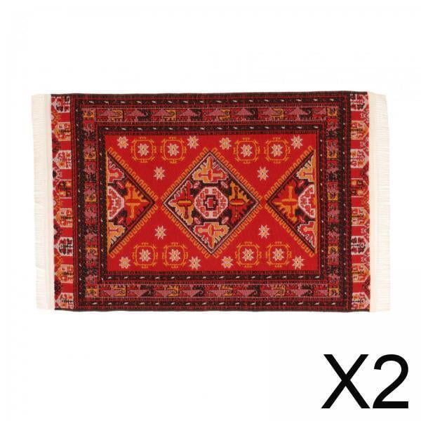 Alfombra Para Casa De Muñecas A Escala 2x1:12, Minialfombra Tejida Para Sala De Estar Y Hogar, Decoración Para El Hogar A11