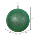 thumbnail image 2 of Vickerman 4.75" Green Glitter Ball Ornament, 4 per Bag, 2 of 5