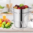 thumbnail image 2 of Ginatex 11-Quart Steam Juicer, Pasta Pot w/Tempered Glass Lid, Easy to Use Stainless Steel Steamer Pot for Cooking, 2 of 6