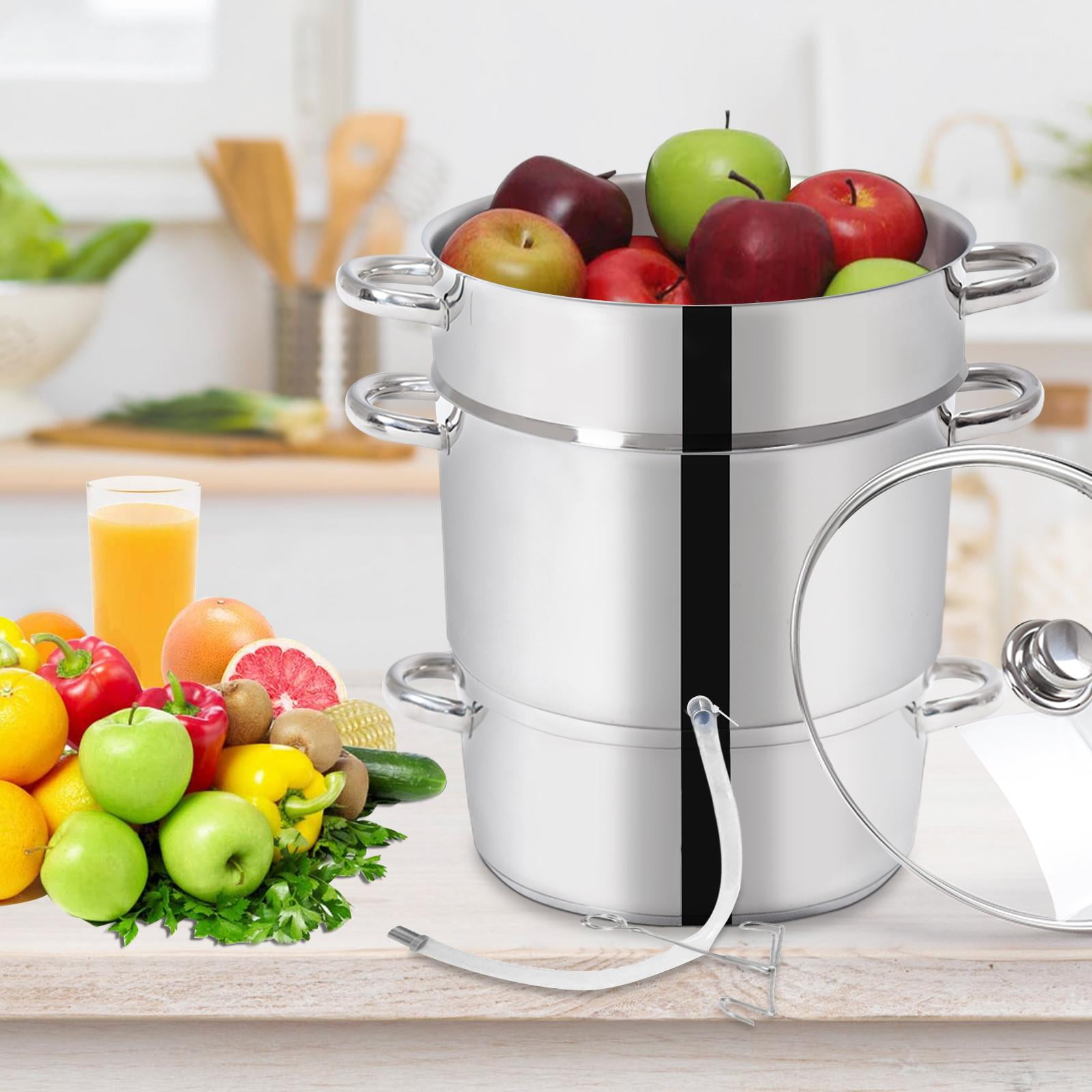 Giantex Ginatex 11 Quart Steam Juicer Pasta Pot W Tempered Glass Lid Easy To Use Stainless Steel Steamer Pot For Cooking