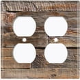 thumbnail image 3 of Metal Light Switch Plate Outlet Cover Image of Wood Block Wallpaper WOD006, 3 of 13