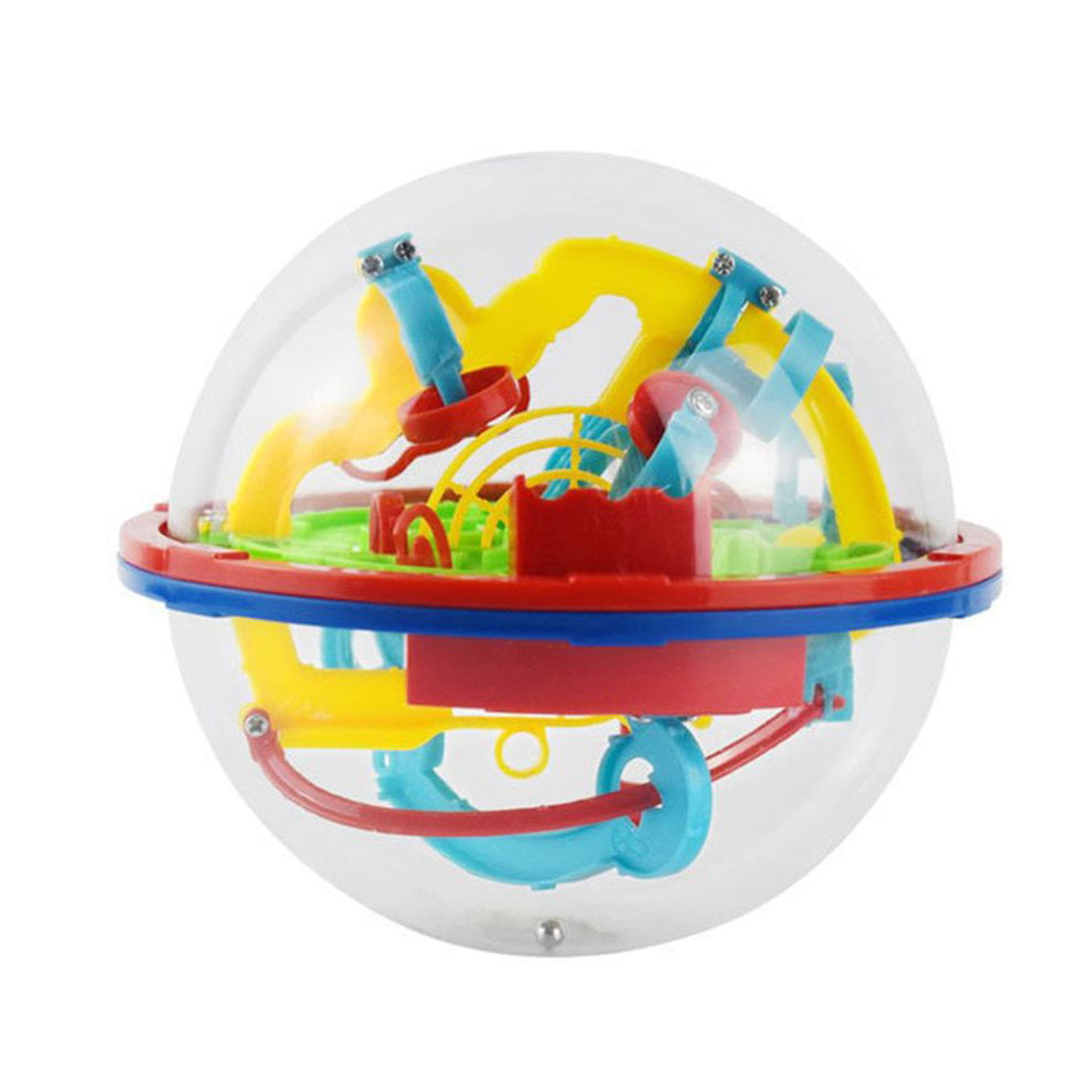 3D Intellect Puzzle Maze Ball Brain Teaser Game Kids IQ Developmental Toys 