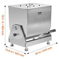 thumbnail image 6 of VEVOR Manual Meat Mixer, 20L Tilt Tank Meat Processing Equipment(Mixing Max 30LBS for Meat), Stainless Steel Meat Mixer, Sausage Mixer Machine with Lid Handle Gear Reducer, Ground Beef Hand Mixer, 6 of 9