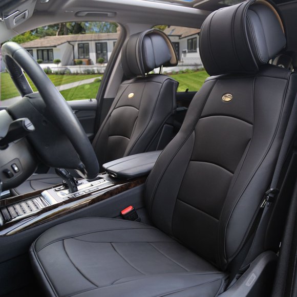 Ultra Comfort High Grade Leather Seat Covers For Car Truck SUV Van - Front Set