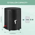 thumbnail image 3 of 53 Gallon Collapsible Rain Barrel - Portable Rainwater Collection System with Spigots, Filter & Overflow Kits, 3 of 6