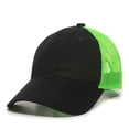 thumbnail image 4 of Outdoor Cap FWT-130 Heavy Garment Washed, Mesh Back-Black/Neon Green-Adult, 4 of 8
