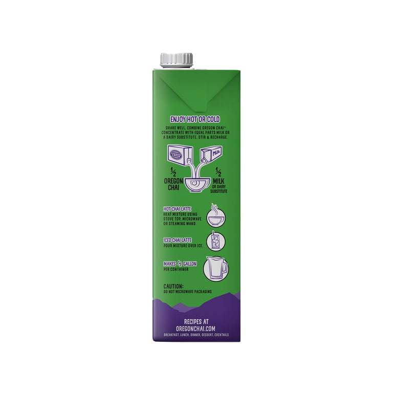 Organic Oregon Chai Tea Latte Concentrate, Caffeine & Gluten Free