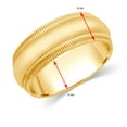thumbnail image 3 of CARATS FOR YOU Milgrain Comfort Fit 8mm Band is Available in 14K Yellow Gold For Her & Him, 8mm Band Size-6.5, 3 of 6