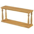 thumbnail image 5 of 63" Vintage Wood Grain Entrance Sofa Table with Bottom Shelf and Four Vase Legs, Narrow Console Tables for Entryway, Hallway, Living Room, Bedroom, Natural, 5 of 9